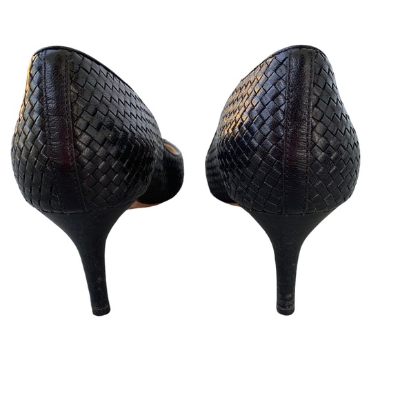 Cole Haan Collection Woven Leather Pumps Shoes Classic Style Size 9 Black - Picture 9 of 9